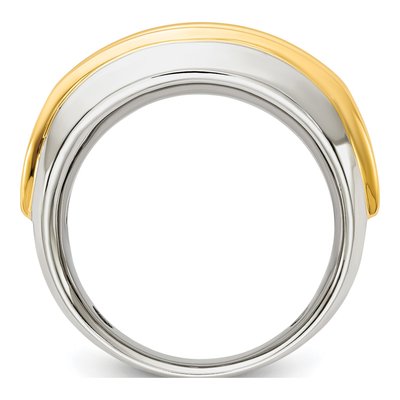 Men's 14K Two-Tone Gold Diamond Ring Mounting – view 3