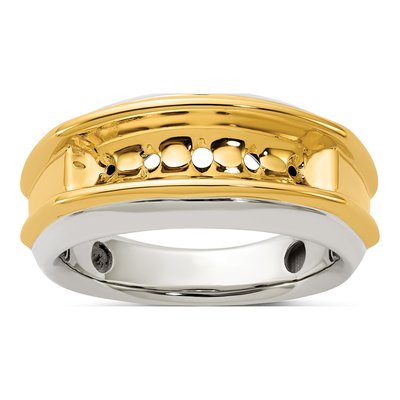 Men's 14K Two-Tone Gold Diamond Ring Mounting