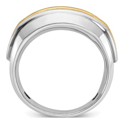 Men's 14K Two-Tone Gold 1 ct tw Diamond 5-Stone Ring – view 3