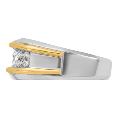 Men's 14K Two-Tone Gold 1 ct tw Diamond 5-Stone Ring – view 6