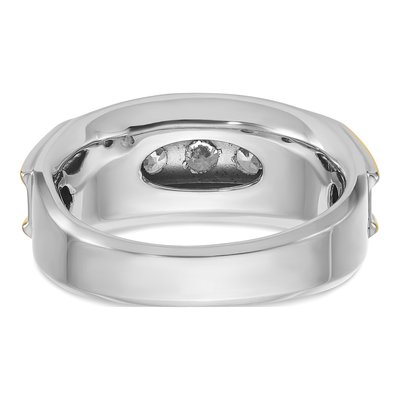Men's 14K Two-Tone Gold 1 ct tw Diamond 5-Stone Ring – view 8