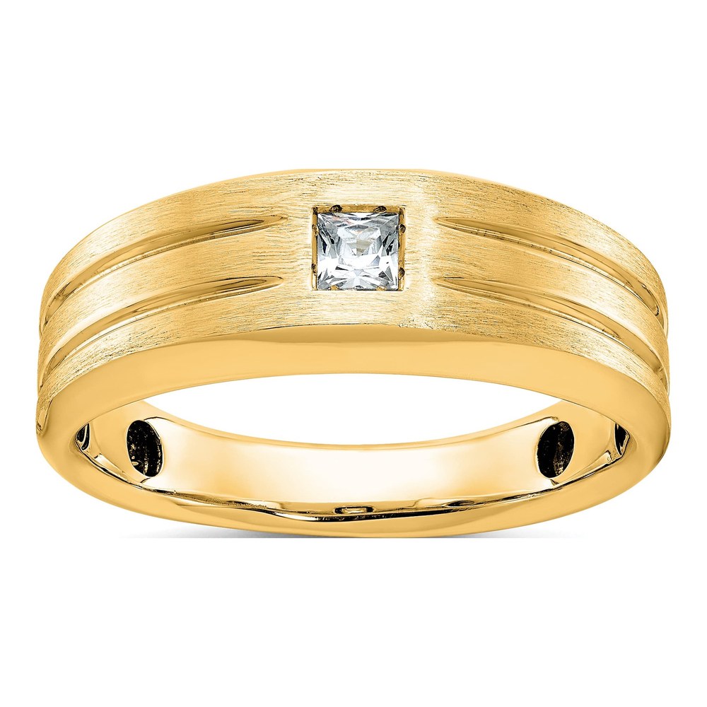 Men's 10K Yellow Gold Holds Square Ring Mounting