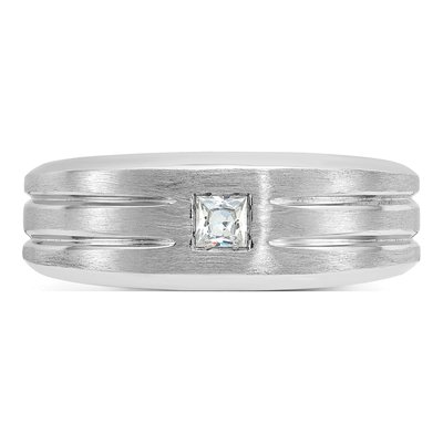 Men's 14K White Gold Diamond Ring Mounting – view 6