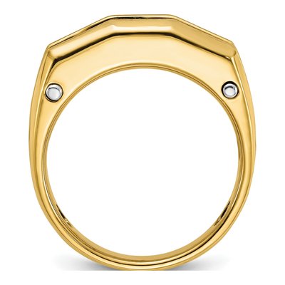 Men's 14K Two-Tone Gold 5-Stone Ring Mounting – view 2