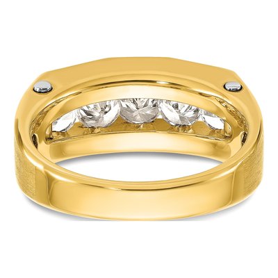 Men's 14K Two-Tone Gold 1 1/2 ct tw Lab-Grown Diamond Five Ring – view 5
