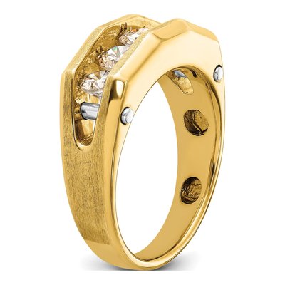Men's 14K Two-Tone Gold 1 1/2 ct tw Lab-Grown Diamond Five Ring – view 6