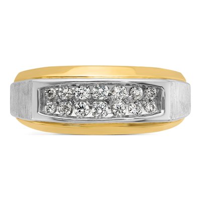 Men's 14K Two-Tone Gold Diamond Ring Mounting – view 6