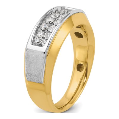 Men's 14K Two-Tone Gold Diamond Ring Mounting – view 8