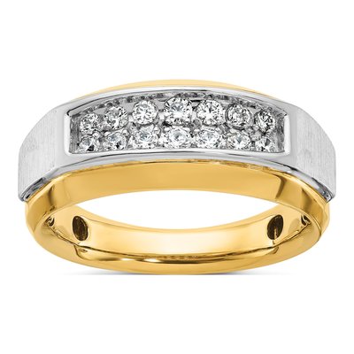 Men's 14K Two-Tone Gold Diamond Ring Mounting