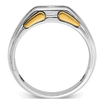 Men's 14K Two-Tone Gold Diamond Ring Mounting – view 2
