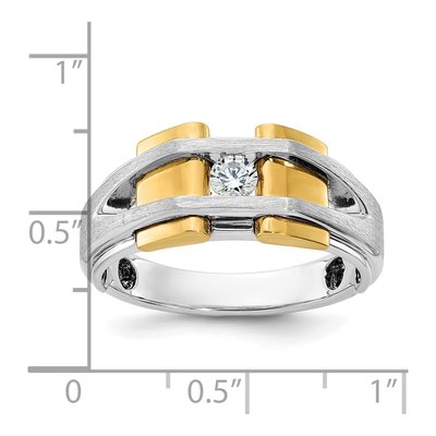 Men's 14K Two-Tone Gold Diamond Ring Mounting – view 3