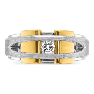 Men's 14K Two-Tone Gold Diamond Ring Mounting – view 6