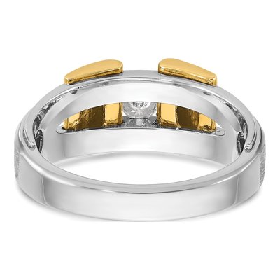 Men's 14K Two-Tone Gold Diamond Ring Mounting – view 7