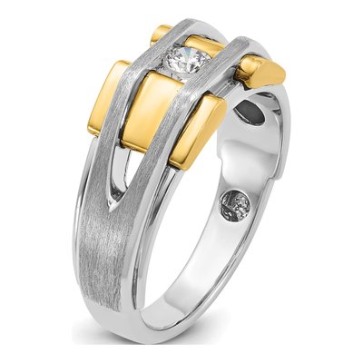 Men's 14K Two-Tone Gold Diamond Ring Mounting – view 8