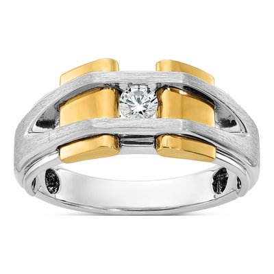 Men's 14K Two-Tone Gold Diamond Ring Mounting
