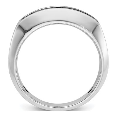 Men's 14K White Gold Black Diamond Ring Mounting – view 2