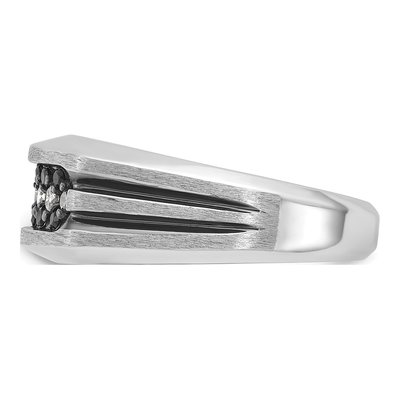 Men's 14K White Gold Black Diamond Ring Mounting – view 5