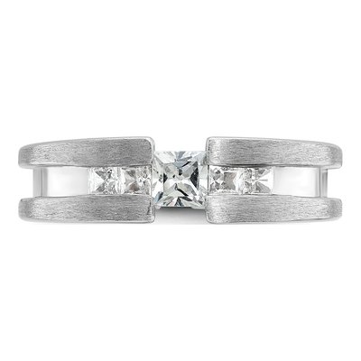Men's 14K White Gold Diamond Ring Mounting – view 6