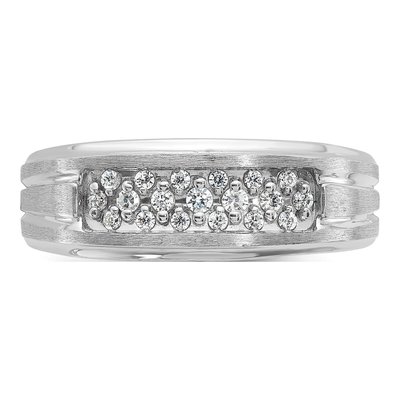 Men's 14K White Gold Diamond Ring Mounting – view 6