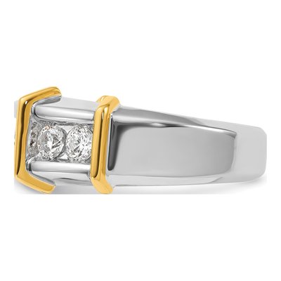 Men's 14K Two-Tone Gold 1 ct tw Diamond 7-Stone Ring – view 5