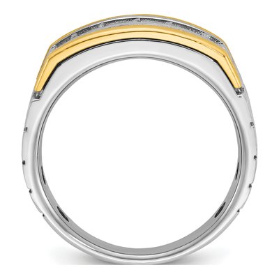 Men's 14K Two-Tone Gold 1 ct tw Diamond 5-Stone Ring – view 2
