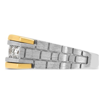 Men's 14K Two-Tone Gold 1 ct tw Diamond 5-Stone Ring – view 5