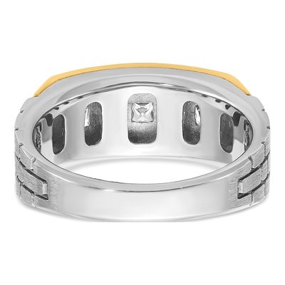 Men's 14K Two-Tone Gold 1 ct tw Diamond 5-Stone Ring – view 7