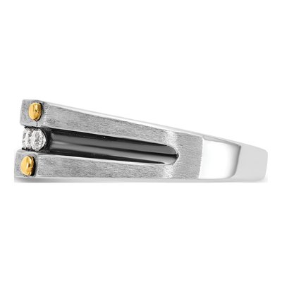 Men's 14K Two-Tone Gold 5-Stone Diamond Ring Mounting – view 5