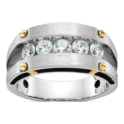 Men's 10K Two-Tone Gold 1 ct tw Diamond Ring