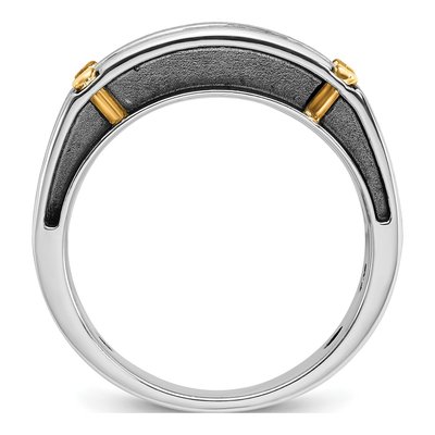 Men's 14K Two-Tone Gold Diamond 5-Stone Ring Mounting – view 2