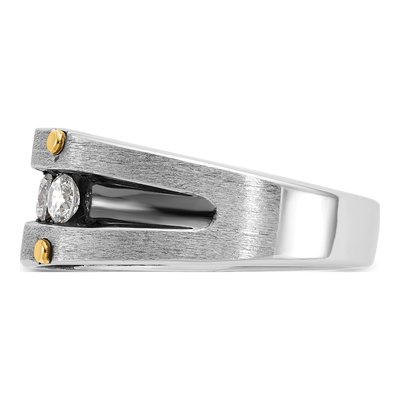 Men's 14K Two-Tone Gold Diamond 5-Stone Ring Mounting – view 5