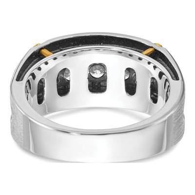 Men's 14K Two-Tone Gold Diamond 5-Stone Ring Mounting – view 7