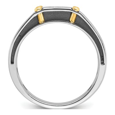 Men's 14K Two-Tone Gold 1/5 ct tw Diamond Ring – view 2