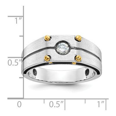 Men's 14K Two-Tone Gold 1/5 ct tw Diamond Ring – view 3