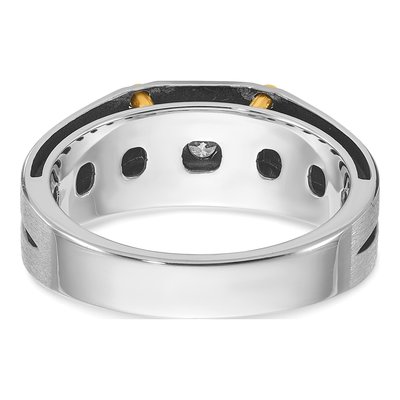 Men's 14K Two-Tone Gold 1/5 ct tw Diamond Ring – view 7