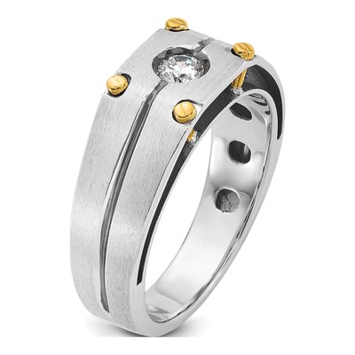 Men's 14K Two-Tone Gold 1/5 ct tw Diamond Ring – view 8