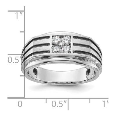 Men's 14K White Gold 1/3 ct tw Lab-Grown Diamond Ring – view 7