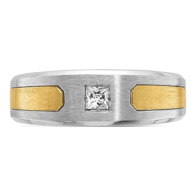 Men's 14K Two-Tone Gold Diamond Ring Mounting – view 6