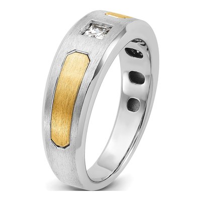 Men's 14K Two-Tone Gold Diamond Ring Mounting – view 8