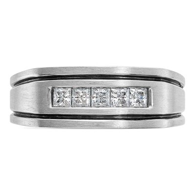 IBGoodman 14K White Gold Men's 1/2ct Diamond Ring – view 6