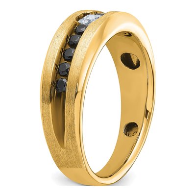 Men's 10K Yellow Gold Holds Square Round Ring Mounting – view 6