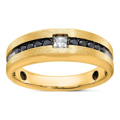 Men's 10K Yellow Gold Holds Square Round Ring Mounting