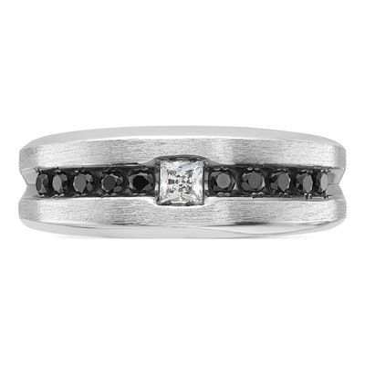 Men's 14K White Gold Diamond Ring Mounting – view 7