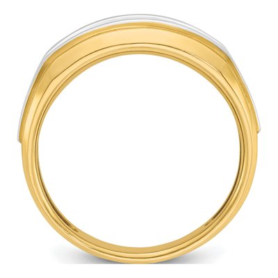 Men's 14K Yellow Gold 7-Stone Diamond Ring Mounting – view 2