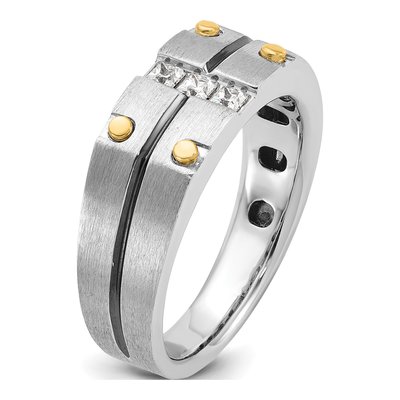 Men's 14K Two-Tone Gold Diamond Ring Mounting – view 8
