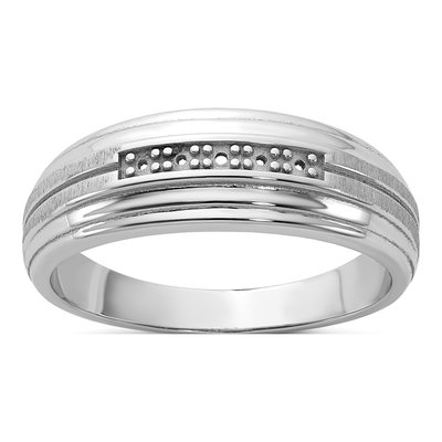 Men's 10K White Gold 5-Stone Diamond Ring Mounting