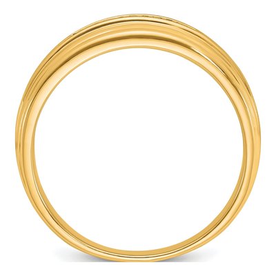 Men's 10K Yellow Gold 1/20 ct tw Diamond 5-Stone Ring – view 2