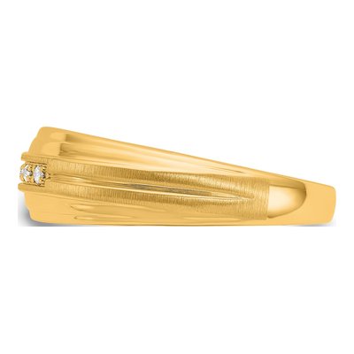Men's 10K Yellow Gold 1/20 ct tw Diamond 5-Stone Ring – view 3