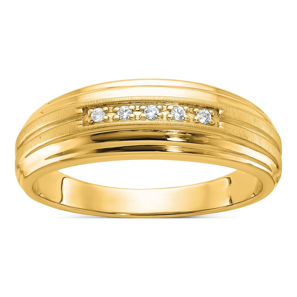 IBGoodman Men's 10K Gold 5-Stone Diamond Ring