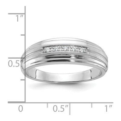 Men's 14K White Gold 1/20 ct tw Diamond 5-Stone Ring – view 3
